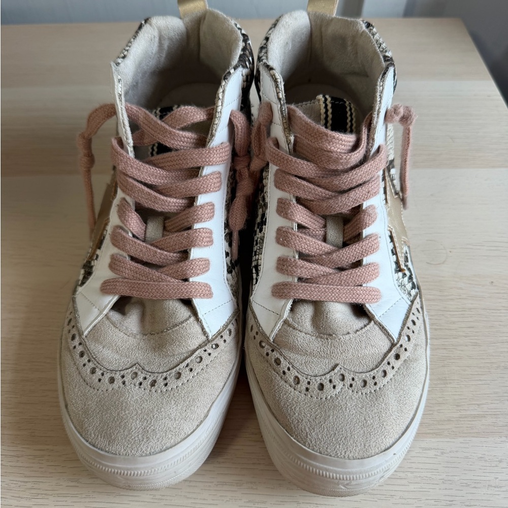 ShuShop Paulina mid snake print sneakers - Picture 3 of 5